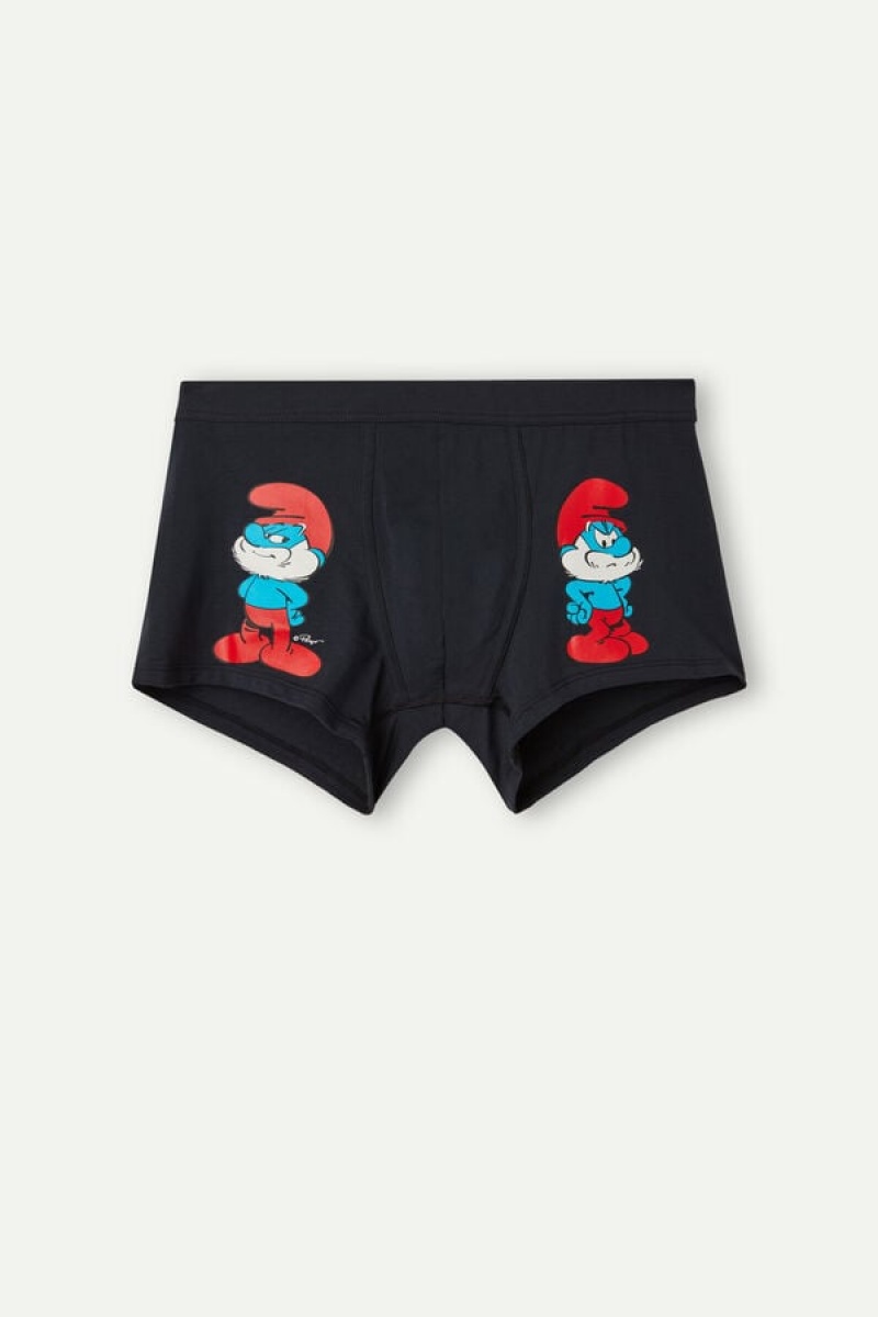 Intimissimi Papa Smurf in Stretch Supima® Pamut Boxer Férfi Kék | HUPQ3410