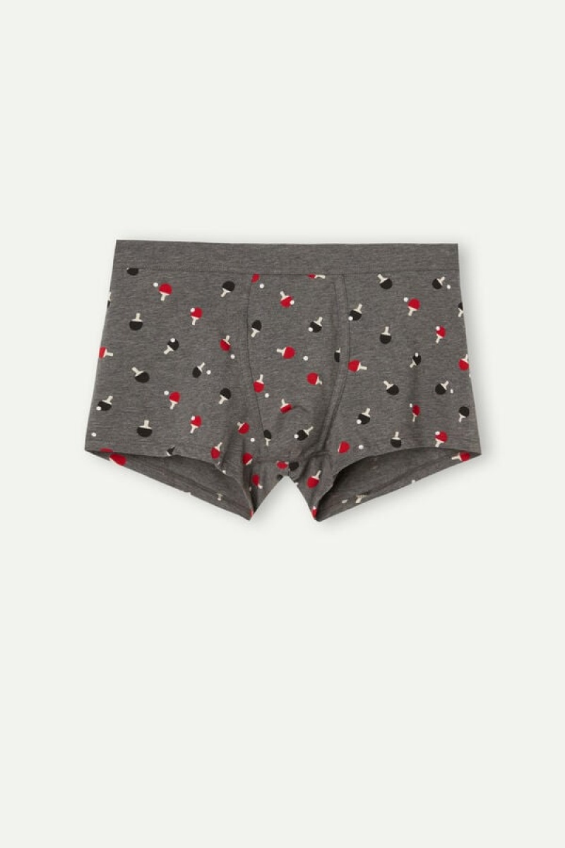 Intimissimi Ping Pong in Stretch Supima® Pamut Boxer Férfi Mélyszürke | HUVD3396