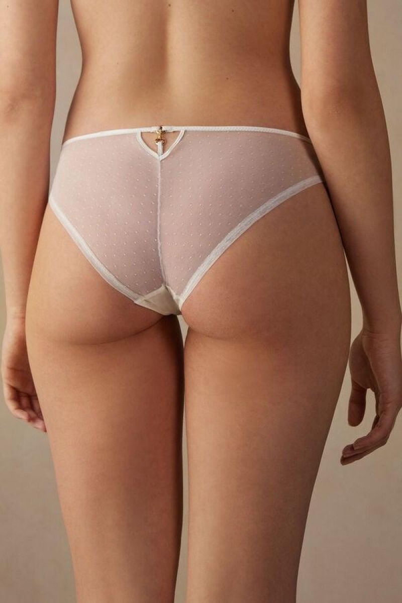 Intimissimi Pure Charme Bugyi Női Fehér | HUQZ3679