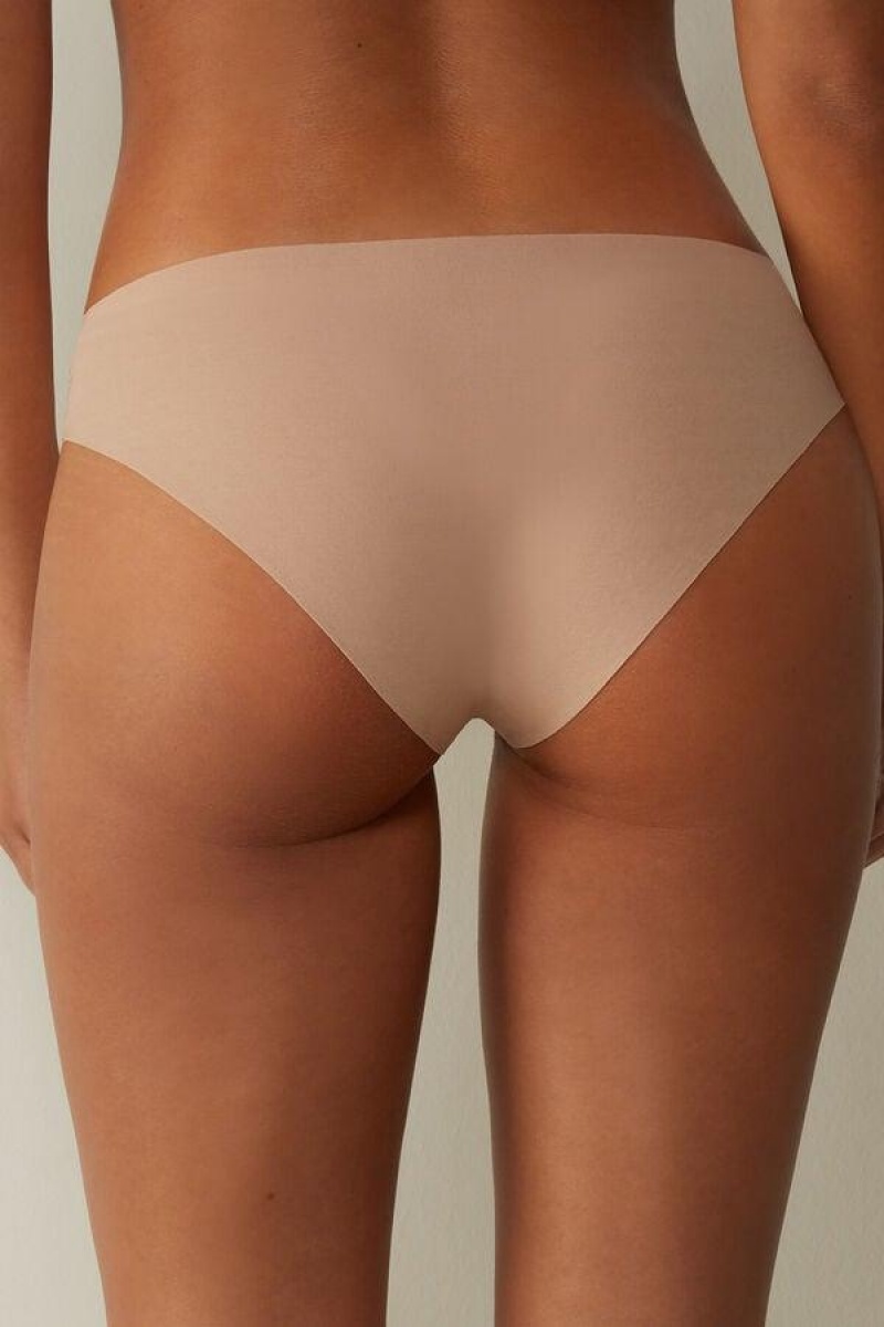 Intimissimi Seamless Supima® Pamut Bugyi Női Bézs | HULH3712