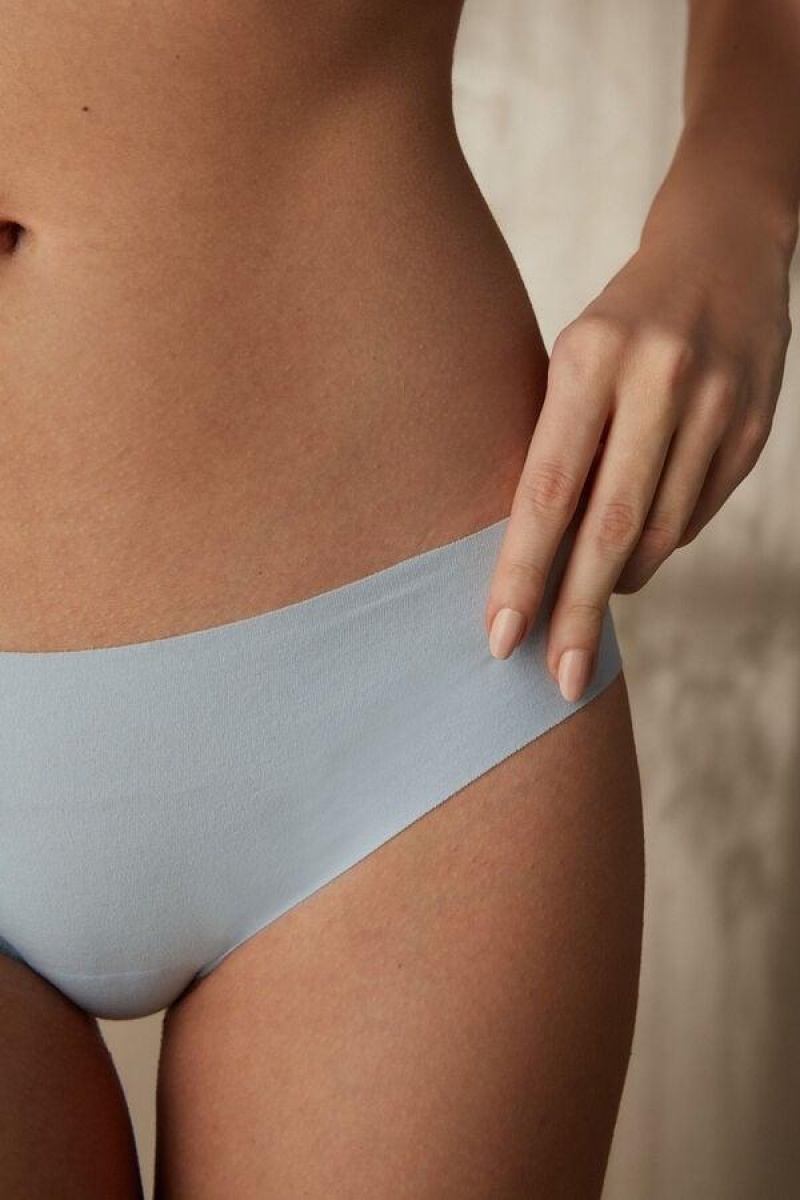 Intimissimi Seamless Supima® Pamut Bugyi Női Kék | HUAP3687