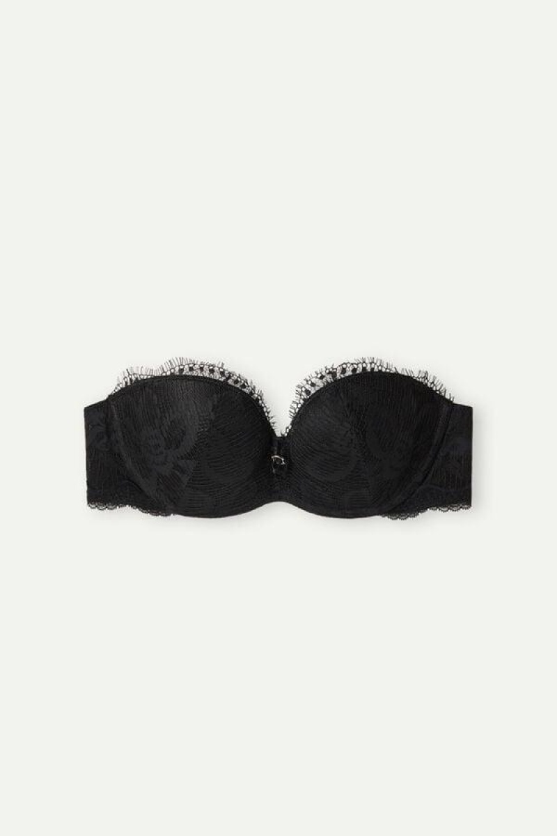 Intimissimi Sensual Unbounded Monica Bandeau Melltartók Női Fekete | HUDN4852