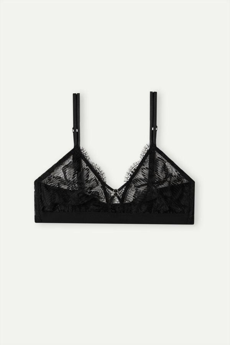 Intimissimi Sensual Unbounded Triangle Melltartók Női Fekete | HUQZ4667