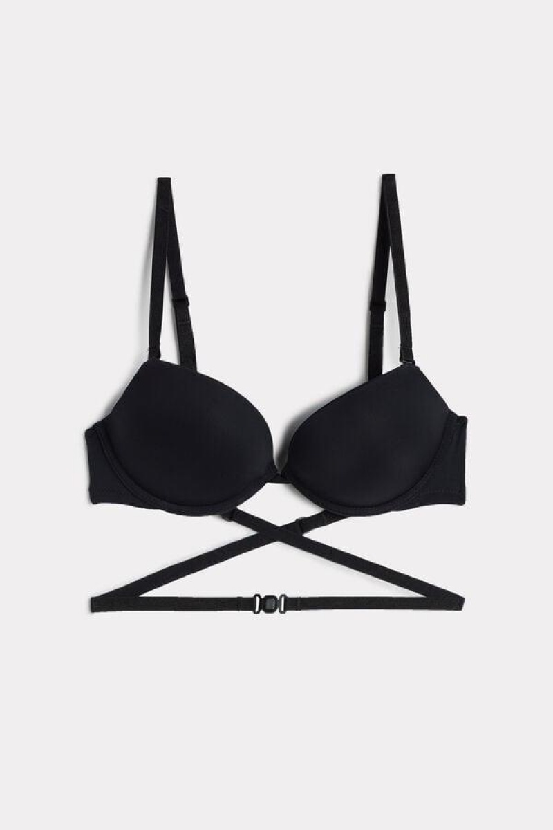 Intimissimi Silvia Multifunkciós Push-up in Microfiber Melltartók Női Fekete | HUFM4706