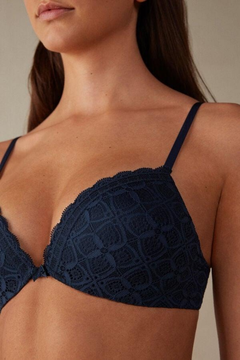 Intimissimi Silvia Push-up in Csipke Melltartók Női Kék | HURW4768