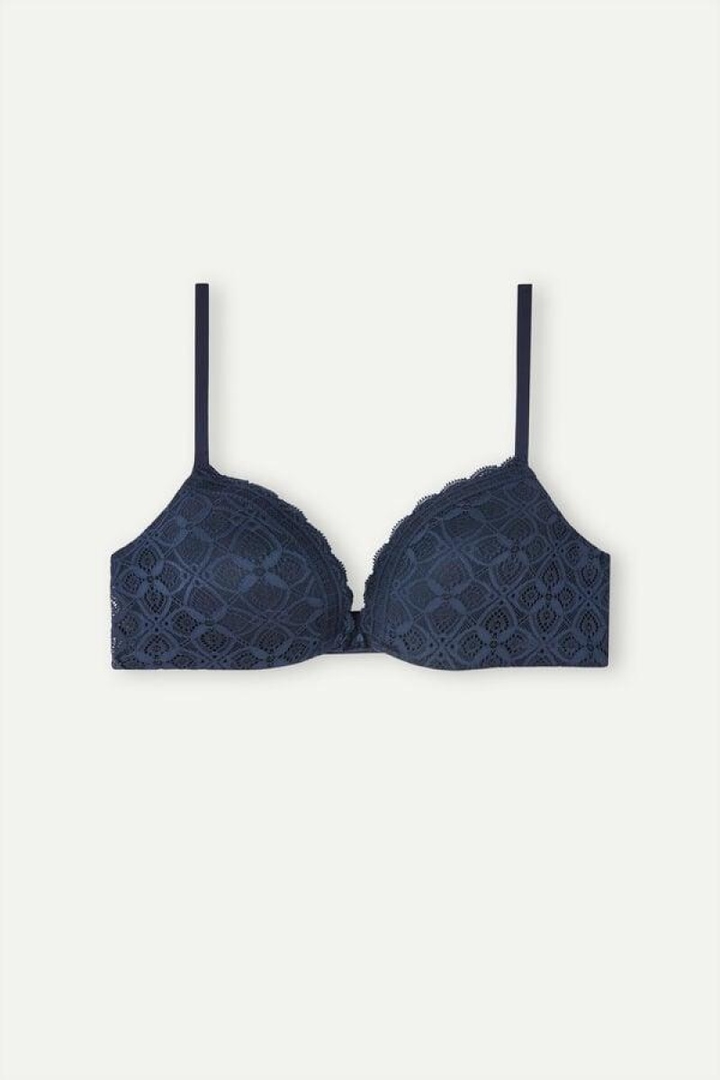 Intimissimi Silvia Push-up in Csipke Melltartók Női Kék | HURW4768