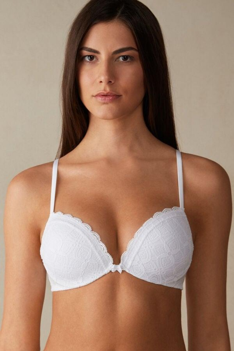 Intimissimi Silvia Push-up in Csipke Melltartók Női Fehér | HUUT4765