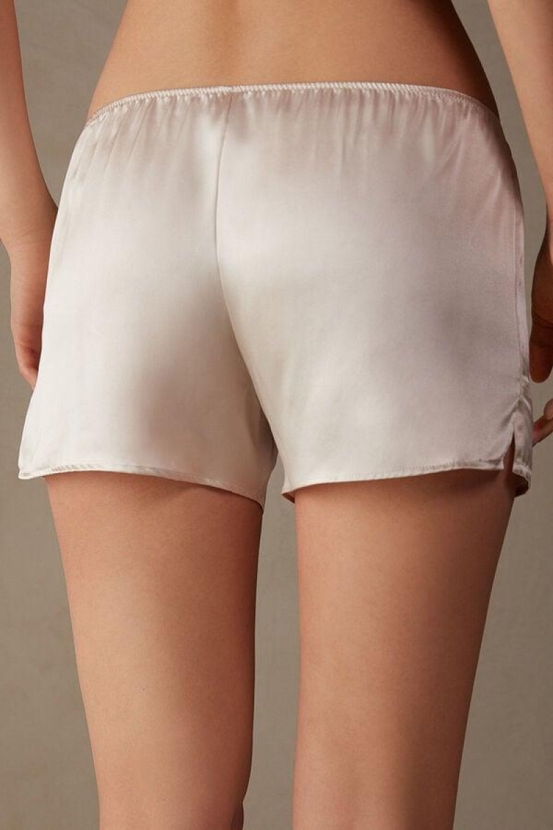 Intimissimi Smooth Silk-Satin Shorts Pizsama Női Rózsaszín | HUGL4054