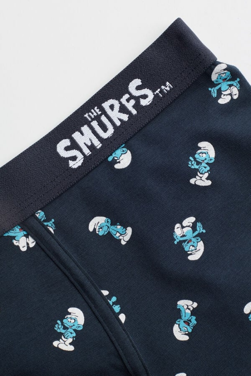 Intimissimi Smurf in Stretch Supima® Pamut Boxer Férfi Kék | HUAP3409