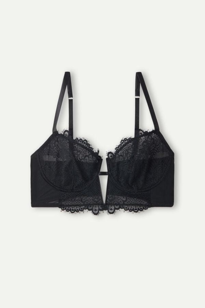 Intimissimi Stunning Beauty Daniela Balconette Bustier Melltartók Női Fekete | HUGL5032