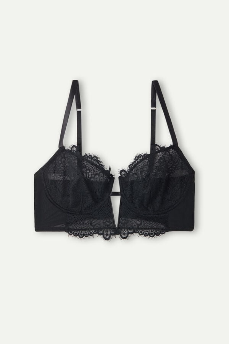 Intimissimi Stunning Beauty Daniela Balconette Bustier Fehérnemű Női Fekete | HUUT4166