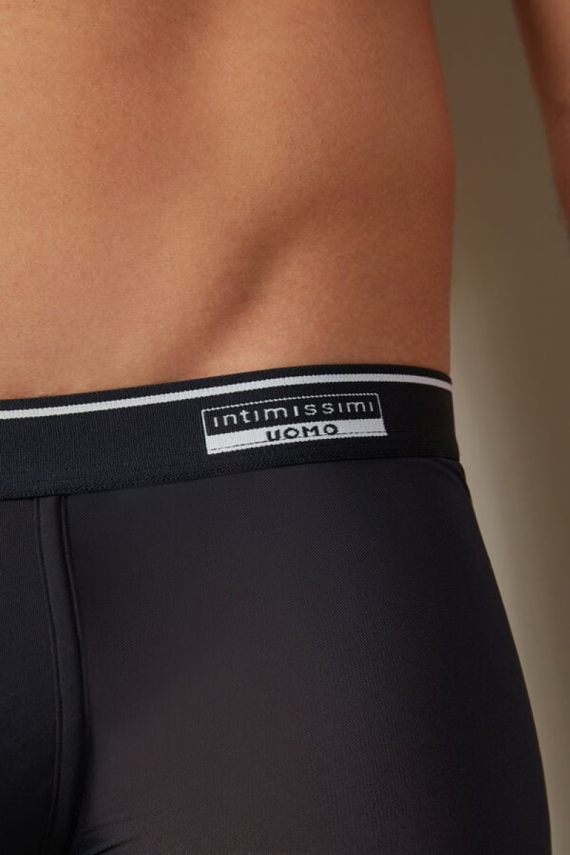 Intimissimi Super Fresh Micro-mesh Boxer Férfi Kék | HUPQ3462