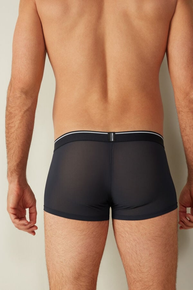 Intimissimi Super Fresh Micro-mesh Boxer Férfi Kék | HUPQ3462