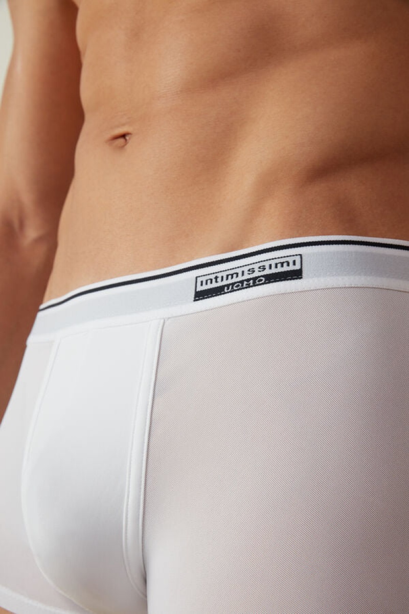 Intimissimi Super Fresh Micro-mesh Boxer Férfi Fehér | HUSO3460