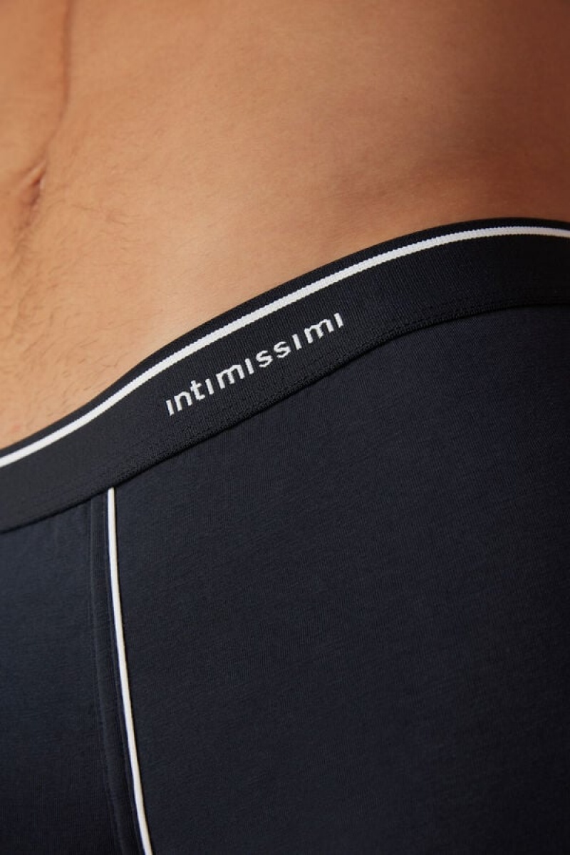 Intimissimi Supima® Pamut Boxer Férfi Kék Fehér | HUFM3458