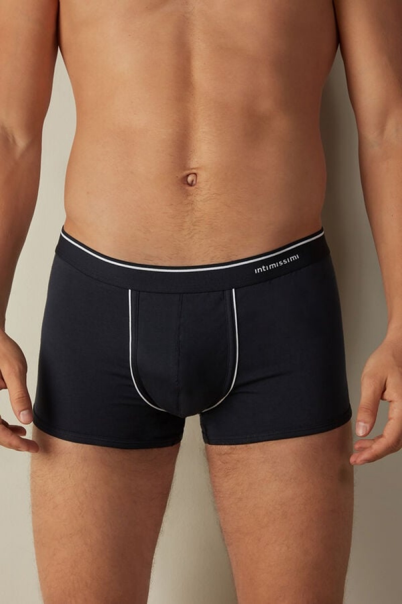 Intimissimi Supima® Pamut Boxer Férfi Kék Fehér | HUFM3458