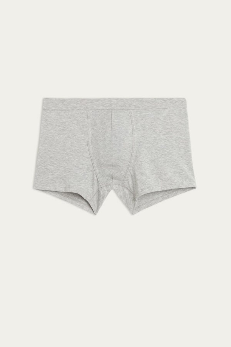 Intimissimi Supima® Pamut Loose Fit Boxer Férfi Világos Szürke | HUHK3456