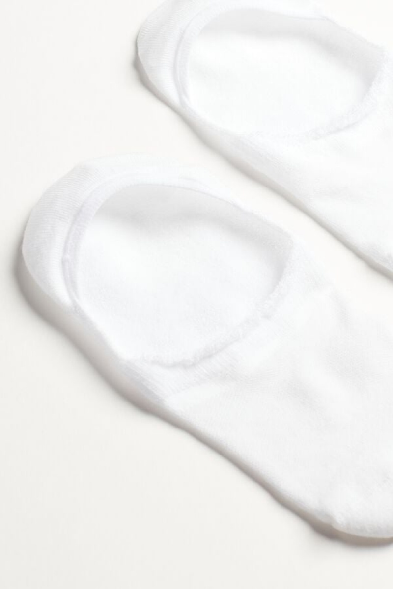 Intimissimi Terrycloth Shoe Liners Zokni Férfi Fehér | HUHK3261