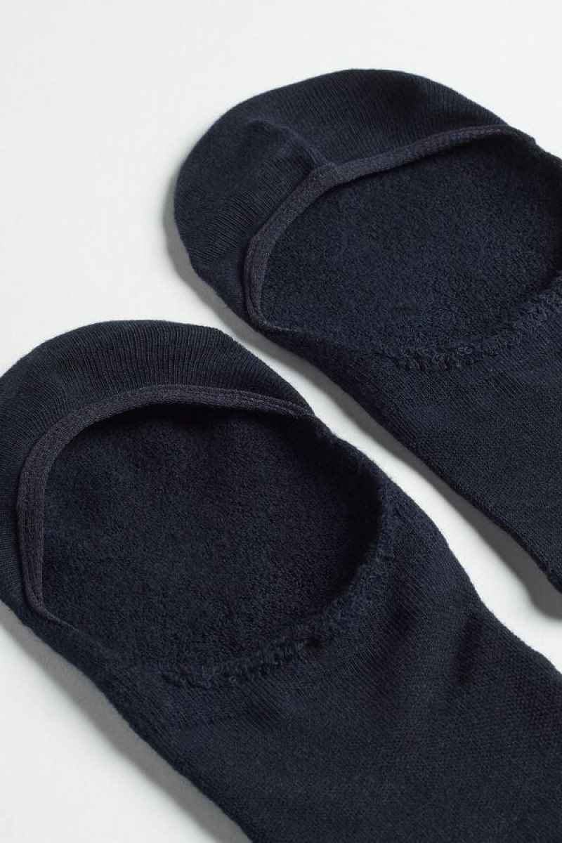 Intimissimi Terrycloth Shoe Liners Zokni Férfi Kék | HUKI3259