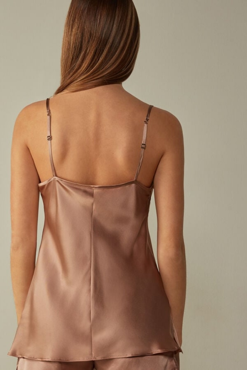 Intimissimi Top in Silk Satin Trikó Női Rózsaszín | HUAP4363