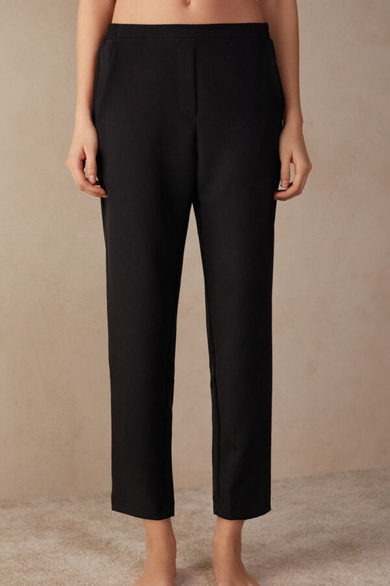 Intimissimi Trousers with Pockets Nadrág Női Fekete | HUWY4275