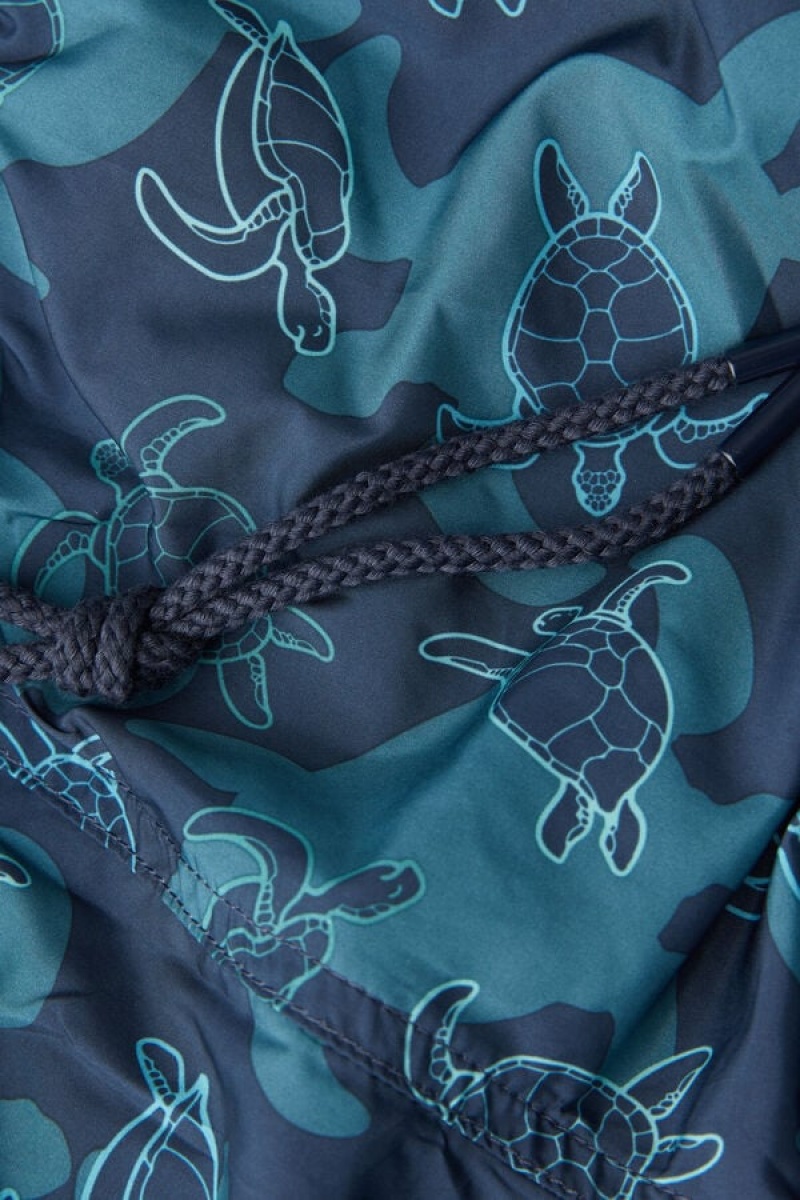 Intimissimi Turtle Print Úszónadrág Férfi Kék | HUGL3307