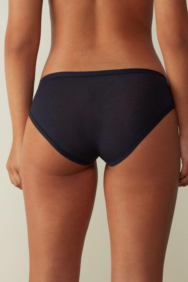 Intimissimi Ultralight Supima® Pamut Briefs Bugyi Női Kék | HUIS3620