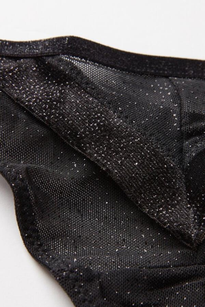 Intimissimi Under the Stars String Tanga Bugyi Női Fekete | HUGL3794